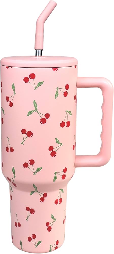 小物 cherry Amazon.com | OEUFSEEE Cherry Tumbler with Straw and Lid Vacuum